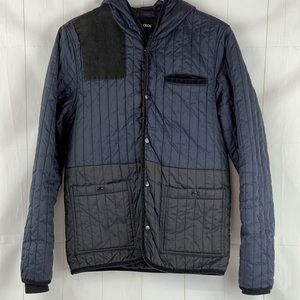 ASOS Blue Black Puffed Jacket Size S